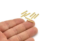 Raw Brass Bar, 50 Raw Brass Bars (15x2x1mm) A0856