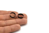 Black Tube Beads - 25 Oxidized Brass Tubes (14x4mm) Bs 1486 S040