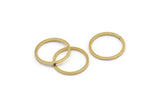 15mm Circle Connectors , 24 Raw Brass Circle Connectors (15x1x1mm) A4062