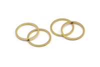 20mm Circle Connector, 24 Raw Brass Circle Connectors (20x1.3x1mm) A4071