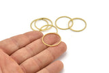 23mm Circle Connectors - 24 Raw Brass Circle Connectors (23x1x1mm) A3834