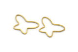 Butterfly Wire Charm, 50 Raw Brass Butterfly Connectors (22x16mm) Bs 1162