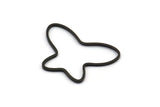 Tiny Butterfly Connector, 24 Oxidized Black Brass Butterfly Connectors (22x16mm) Bs 1162