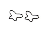 Tiny Butterfly Connector, 24 Oxidized Black Brass Butterfly Connectors (22x16mm) Bs 1162