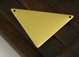 Brass Triangle Pendant, 50 Raw Brass Triangle Pendants With 2 Holes (45x35x35mm) Brs 3092 A0045