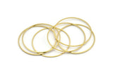 Brass Circle Connector, 40 Raw Brass Circle Connectors (40x0.80mm) Bs 1110