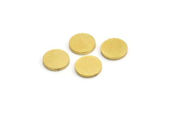 Brass Round Tag, 24 Raw Brass Round Stamping Blanks, Findings (8x1mm) A4133