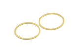 30mm Circle Connector, 12 Raw Brass Circle Connectors (30x1.4x1mm) A3915