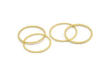 30mm Circle Connector, 12 Raw Brass Circle Connectors (30x1.4x1mm) A3915