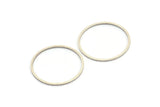 Antik Gümüş Kaplamalı Daire Konnektörler, 12 Antik Gümüş Kaplamalı Pirinç Daire Konnektör (25 mm) Bs-1108 H0008