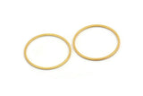 Gold Circle Connectors, 12 Gold Plated Brass Circle Connectors (25mm) Bs-1108 Q0046