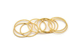 Gold Circle Connectors, 12 Gold Plated Brass Circle Connectors (25mm) Bs-1108 Q0046