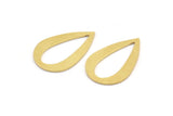 Brass Drop Blank, 12 Raw Brass Drop Blanks, Drop Charms (23x15x0.80mm) A3883