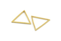 Brass Triangle Ring, 24 Raw Brass Triangle Rings, Triangle Connectors (22x19x1mm) A4161