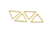 Brass Triangle Ring, 24 Raw Brass Triangle Rings, Triangle Connectors (22x19x1mm) A4161
