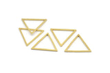 Brass Triangle Ring, 24 Raw Brass Triangle Rings, Triangle Connectors (22x19x1mm) A4161