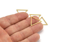 Brass Triangle Ring, 24 Raw Brass Triangle Rings, Triangle Connectors (22x19x1mm) A4161