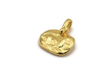 Gold Horse Charm, 2 Gold Plated Brass Horse Charms With 1 Loop, Pendants, Jewelry Findings (14x16mm) N2133