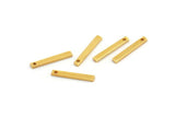 Tiny Gold Bar, 12 Gold Plated Brass Bars (15x2x1mm) A0856
