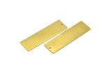 Brass Geometric Bar, 10 Raw Brass Rectangle Stamping Blanks, Customized Bar, Necklace Pendants (50x15x0.80mm) A0844