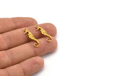 Brass Sea Horse Charm, Raw Brass Sea Horse Pendants, Jewelry Supplies, Findings (26.5x7mm) N0409