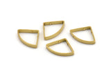 Brass Triangle Charm, 12 Raw Brass Triangles with 2 Holes (20x15x2.4x0.7mm) BS 2328