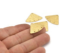Pirinç Geometrik Charm, 4 Delikli 24 Ham Pirinç Dokulu Fan Bağlantısı, Küpeler, Bulgular (18x26x0,60mm) D901