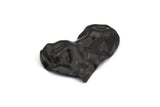 Siyah Kalp Tılsımı, 1 Delikli 8 Oksitlenmiş Siyah Pirinç Kalp Tılsımı, Küpeler, Kolye Uçları, Bulgular (30x20x0,60 mm) D0768