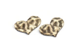 Silver Heart Charm, 8 Antique Silver Plated Brass Heart Charms With 1 Hole, Earrings, Pendants, Findings (30x20x0.60mm) D0768 H0809