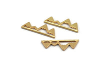 Altın Dağ Bağlantı Parçaları, Deliksiz 12 Altın Kaplama Pirinç Dağ Şeklinde Kolye (22x7x1mm) D0827