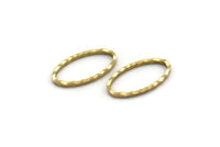 Pirinç Oval Yüzük, Ham Pirinç Oval Yönlü Yüzük, Bağlantı Parçası, Tılsımlar (16x9x1,30 mm) N0535