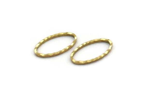 Pirinç Oval Yüzük, Ham Pirinç Oval Yönlü Yüzük, Bağlantı Parçası, Tılsımlar (16x9x1,30 mm) N0535