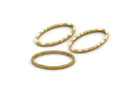 Pirinç Oval Yüzük, Ham Pirinç Oval Yönlü Yüzük, Bağlantı Parçası, Tılsımlar (16x9x1,30 mm) N0535