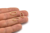 Pirinç Oval Yüzük, Ham Pirinç Oval Yönlü Yüzük, Bağlantı Parçası, Tılsımlar (16x9x1,30 mm) N0535