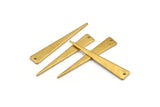 Brass Triangle Charm, 24 Raw Brass Triangle Charms With 1 Hole, Earrings, Findings (37x6x1mm) D1016