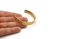 Raw Brass Cuff - 2 Raw Brass Cuff Bracelet Blank Bangles With 2 Holes (10x145x1mm) BRC005