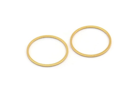 Gold Connector, 24 Gold Plated Circle Connectors, Rings (20mm) Bs-1107 Q0022