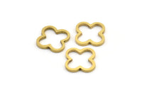 Brass Geometric Connectors, 24 Raw Brass Plus Shaped Connectors (12x1.2mm) BS 2021