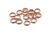 Rose Gold Spacer Bead, 12 Rose Gold Plated Brass Spacer Rondelle Beads (10x2.2mm) Brs 0043 A0432 Q0722
