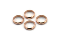 Rose Gold Spacer Bead, 12 Rose Gold Plated Brass Spacer Rondelle Beads (10x2.2mm) Brs 0043 A0432 Q0722