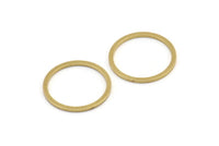 20mm Circle Connector, 24 Raw Brass Circle Connectors (20x1.3x1mm) A4071