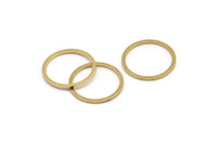 20mm Circle Connector, 24 Raw Brass Circle Connectors (20x1.3x1mm) A4071