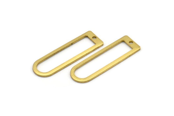 D Şekilli Halkalar - 10 Ham Pirinç D Şekilli Konnektör, Halkalar (32x10x1mm) BS 1934