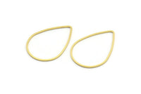 Brass Drop Connector, 50 Raw Brass Drop Connectors (32x22x0.8mm) Bs 1137