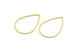 Brass Drop Connector, 50 Raw Brass Drop Connectors (32x22x0.8mm) Bs 1137