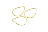 Brass Drop Connector, 50 Raw Brass Drop Connectors (32x22x0.8mm) Bs 1137