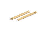 Gold Tiny Bar, 20 Gold Plated Brass Bars with 2 Holes (20x2x0.80mm) BS 1190--A0861