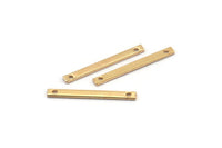 Gold Tiny Bar, 20 Gold Plated Brass Bars with 2 Holes (20x2x0.80mm) BS 1190--A0861