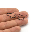 Tiny Butterfly Connector, 24 Oxidized Black Brass Butterfly Connectors (22x16mm) Bs 1162