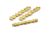 Moon Phases Charm, 2 Raw Brass Moon Phases Charms With 1 Loop, Earring Findings (43x7x3mm) N2130